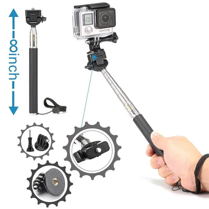 Kit for Gopro Hero Head Strap Wrist Strap Mount Selfie Stick for SJCAM Action Camera Accessories