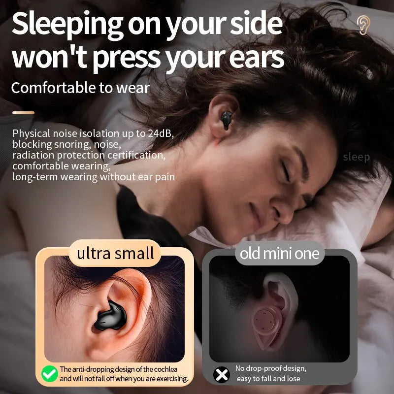 D90 Bluetooth Sleep Earphones Wireless Headset 5.3 With Comfortable Wearing Touch Control Headphone Earbuds for All Mobile Phone