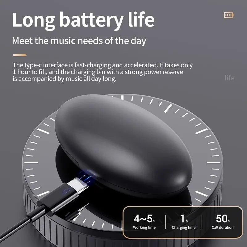 D90 Bluetooth Sleep Earphones Wireless Headset 5.3 With Comfortable Wearing Touch Control Headphone Earbuds for All Mobile Phone