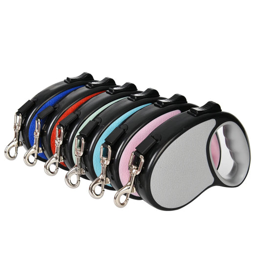 3m 5m Durable Dog Leash For Small Medium Dogs Nylon Strong Retractable Candy Color Traction Rope French Bulldog Pet Supplies